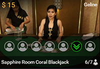 Sapphire Room Coral Blackjack
