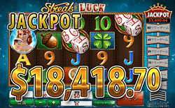 Streak of Luck でジャックポット獲得　賞金18,418.70 ドル 獲得！