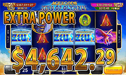 Ace of the Gods - King of Olympus でエクストラパワージャックポット　賞金4,642.29ドル 獲得！