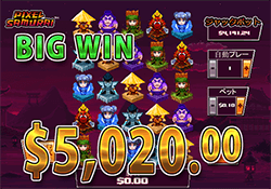 Pixel Samurai で大勝利　賞金 5,020.00ドル 獲得！ 
