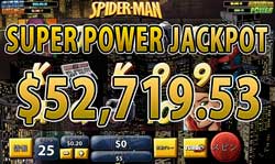 SPIDER-MANでジャックポット賞金52,719.53ドル獲得！