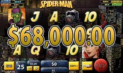 SPIDER-MANとFantastic Four 50 Lines のボーナスゲームで合計賞金約68,000.00ドル獲得！