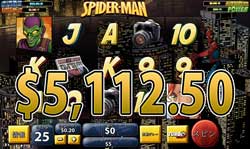 SPIDER-MANで大勝利 賞金5,112.50ドル獲得！ 