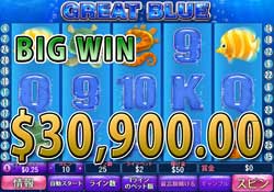 GREAT BLUEの通常ゲームで 賞金30,900.00ドル獲得！ 
