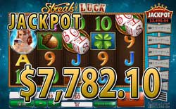Streak of LuckでJACKPOT賞金7,782.10ドル獲得！