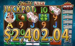 Streak of LuckでJACKPOT賞金2,402.04ドル獲得！