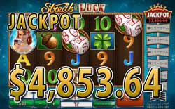 Streak of LuckでJACKPOT賞金4,853.64ドル獲得！