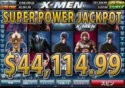 X-MENでスーパー パワー ジャックポット 賞金44,114.99ドル獲得！