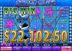 Great Blueで大勝利 賞金22,102.50ドル獲得！