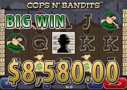 COPS N'BANDITSで大勝利 賞金8,580.00ドル獲得！