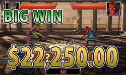 SPIDER-MANで大勝利 賞金22,250.00ドル獲得！