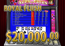 Aces and Facesでロイヤルフラッシュ 賞金20,000.00ドル獲得！