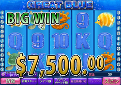 Great Blueで大勝利 賞金7,500.00ドル獲得！