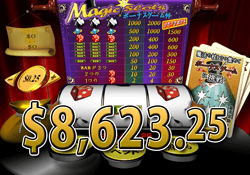 Magic Slotsでジャックポット 賞金8,623.25ドル獲得！