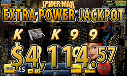SPIDER-MANでエクストラパワージャックポット 賞金4,114.57ドル獲得！