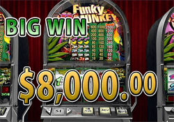 Funky Monkey で大勝利　賞金8,000.00ドル獲得！