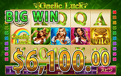 Gaelic Luckで 大勝利　賞金6,100.00ドル 獲得！