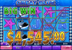 Great Blue で 大勝利　賞金4,545.00ドル 獲得！